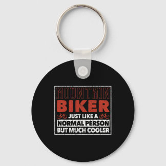 Mountain Biker Definition Funny Cycling Mtb Downhi Keychain