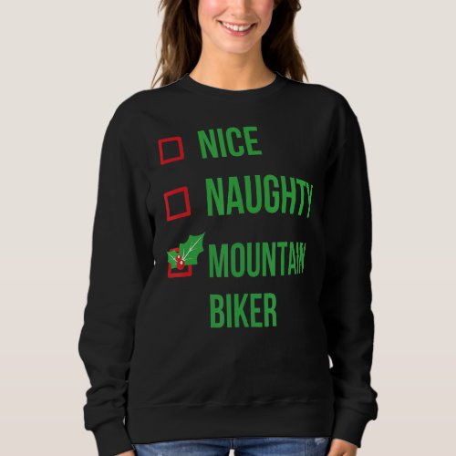Mountain Biker Funny Pajama Christmas Sweatshirt