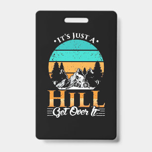 Mountain Biker Get Over Hill Badge