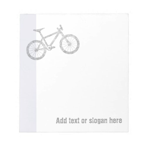 Mountain Biker Logo and Slogan Notepad