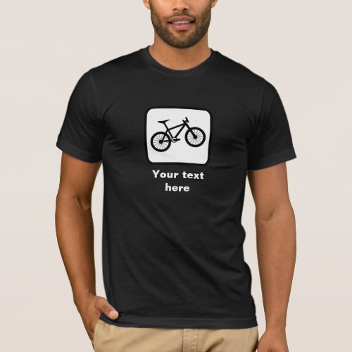 Mountain Biker Logo __ Customizable Dark T_Shirt