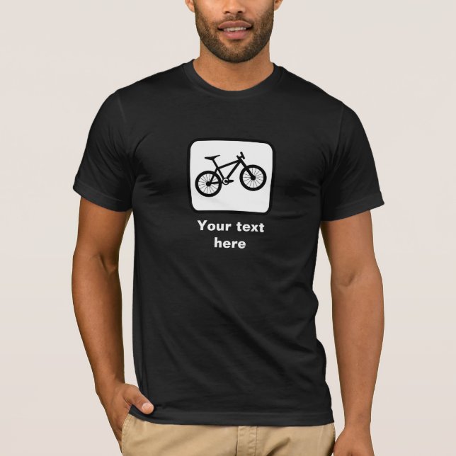 Mountain Biker Logo -- Customizable (Dark) T-Shirt (Front)