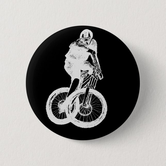 Mountain Biker MTB BMX CYCLIST Button (Front)