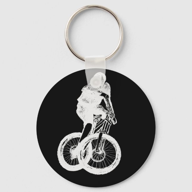 Mountain Biker MTB BMX CYCLIST Keychain (Front)