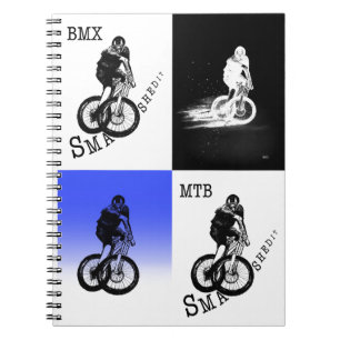 Mountain Biker MTB BMX CYCLIST Stickers Notebook