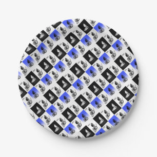Mountain Biker MTB BMX CYCLIST Stickers Paper Plates