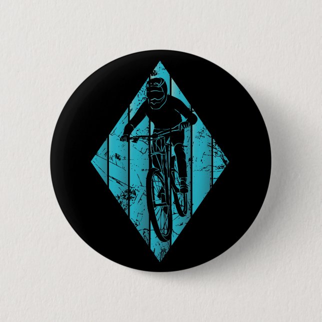 Mountain Biker Vintage Button (Front)