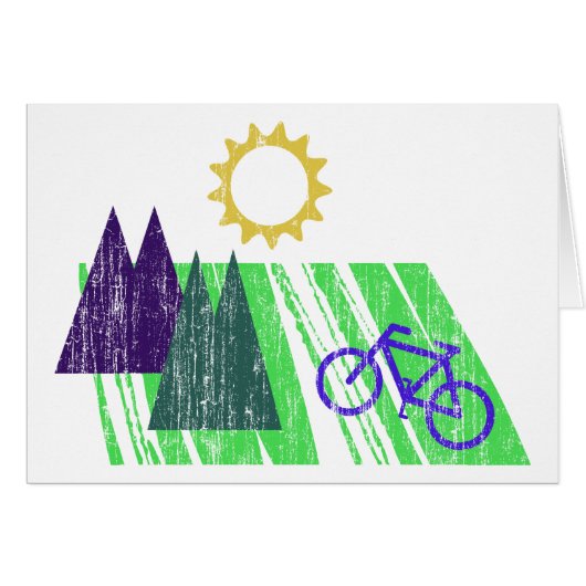 Mountain Biking Abstract Cards (Front Horizontal)