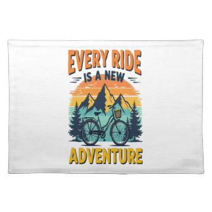 Mountain Biking Adventure Cloth Placemat