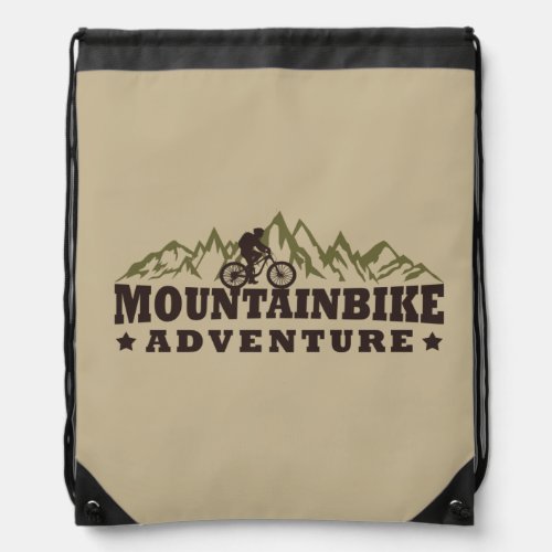 Mountain biking adventure drawstring bag