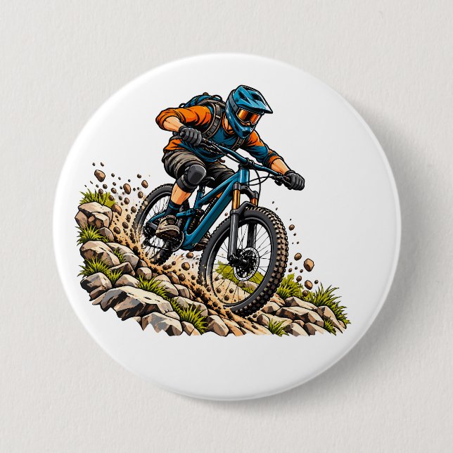 Mountain biking adventure for MTB riders Button (Front)