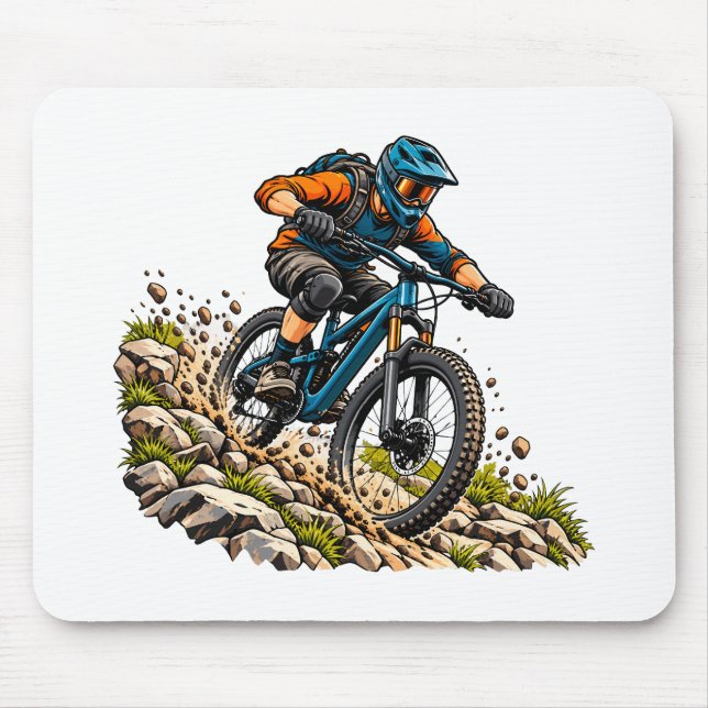 Mountain biking adventure for MTB riders Mouse Pad (Front)
