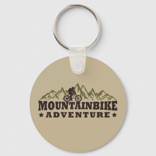 Mountain biking adventure keychain