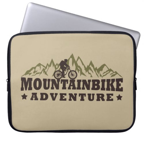 Mountain biking adventure laptop sleeve