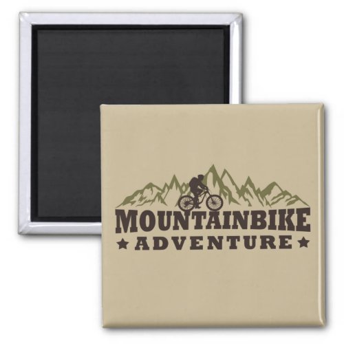 Mountain biking adventure magnet