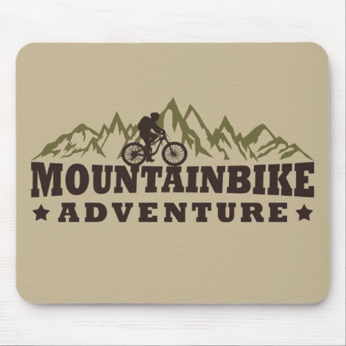 Mountain biking adventure mouse pad