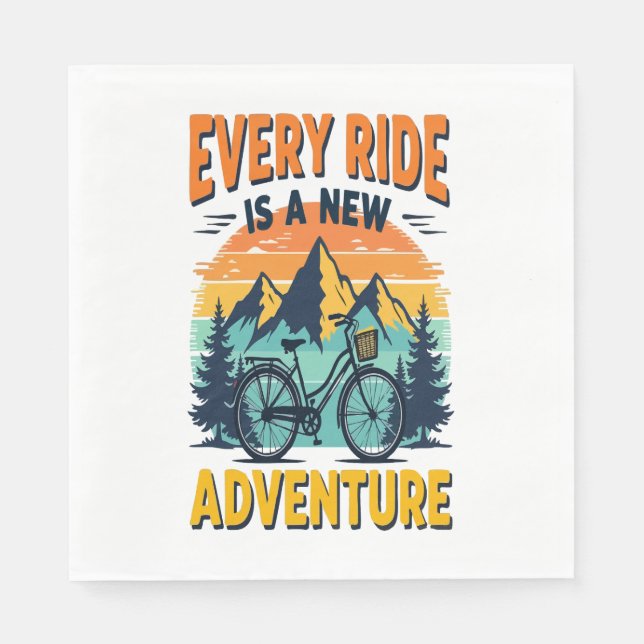 Mountain Biking Adventure Napkins (Front)