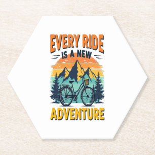 Mountain Biking Adventure Paper Coaster
