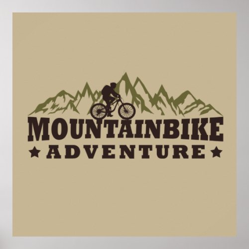 Mountain biking adventure poster