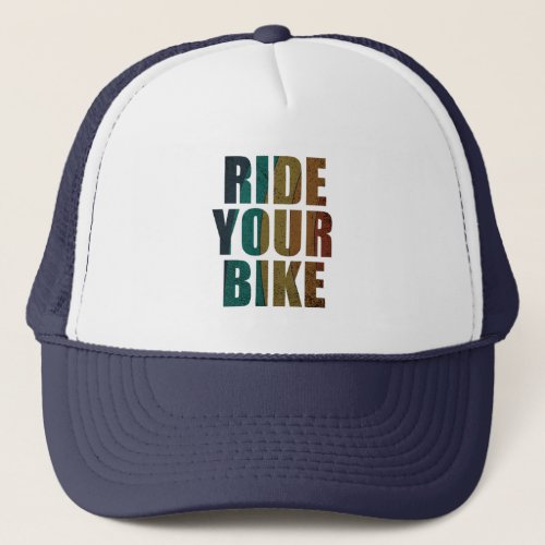 mountain biking adventure trucker hat