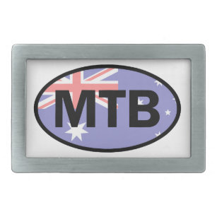 Mountain Biking Australia Flag Belt Buckle