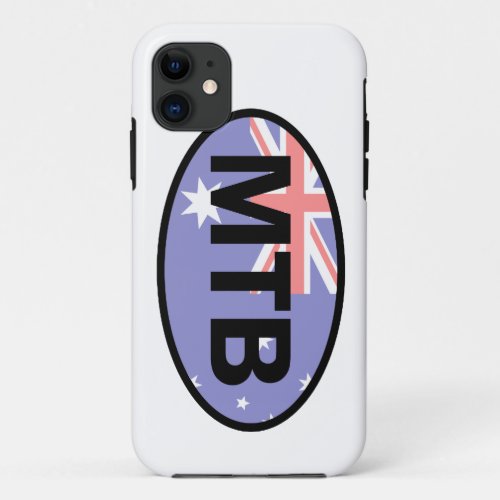 Mountain Biking Australia Flag iPhone 11 Case