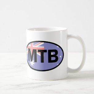 Mountain Biking Australia Flag Coffee Mug