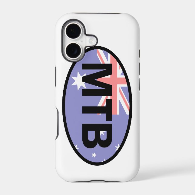 Mountain Biking Australia Flag Iphone Case (Back)