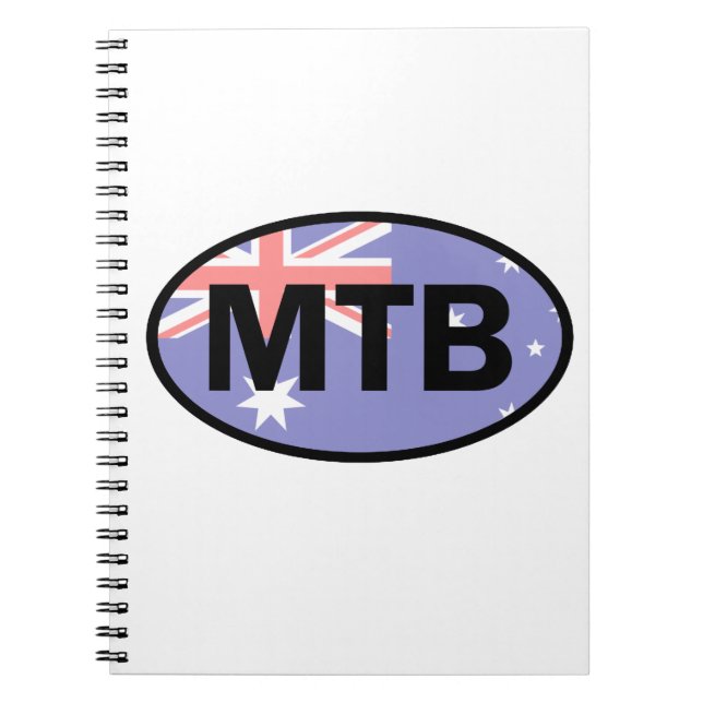 Mountain Biking Australia Flag Notebook (Front)