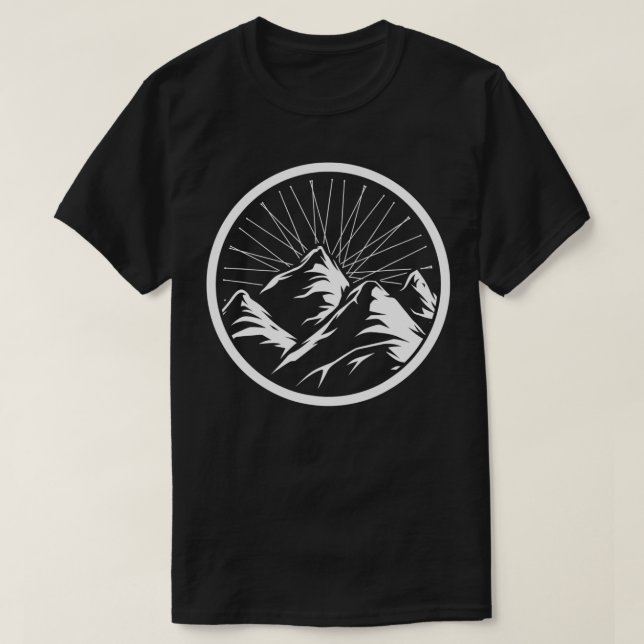Mountain Biking Bicycle  T-Shirt (Design Front)