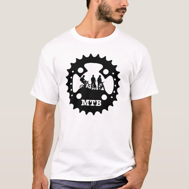 Mountain biking (biker, crank) MTB t-shirt (Front)