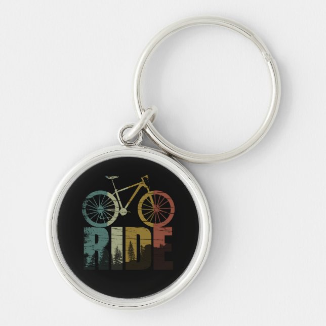 Mountain biking bikerider keychain (Front)