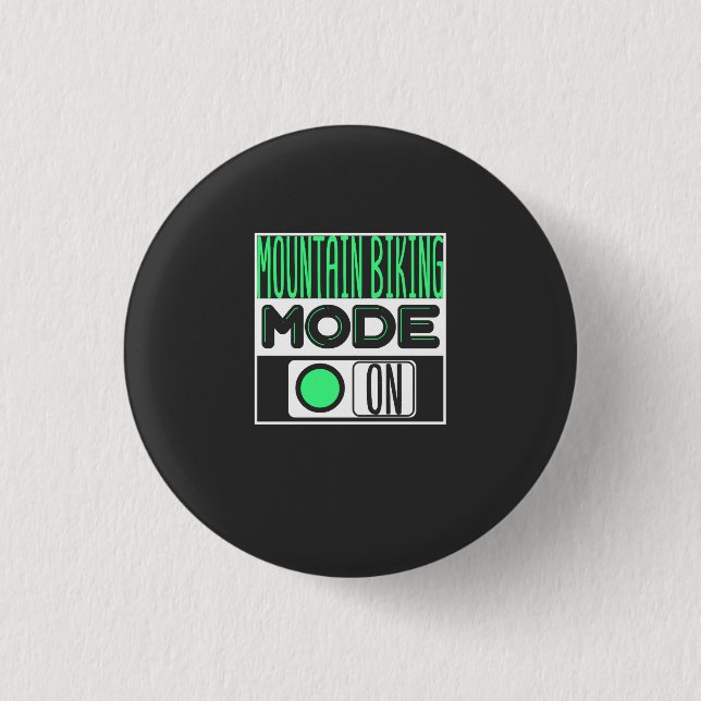 Mountain Biking Button (Front)