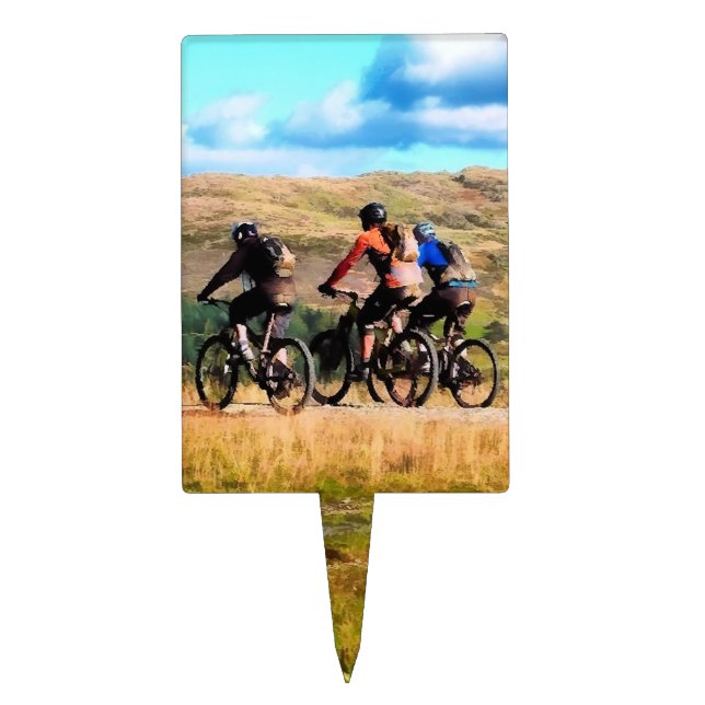 MOUNTAIN BIKING CAKE TOPPER (Front)