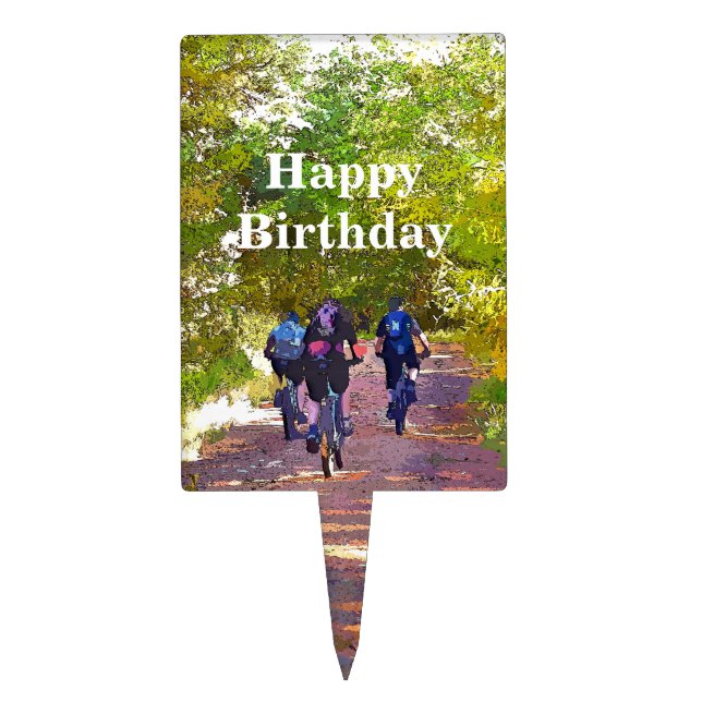 MOUNTAIN BIKING CAKE TOPPER (Front)
