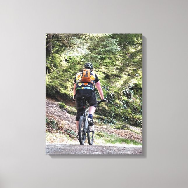 MOUNTAIN BIKING CANVAS PRINT (Front)