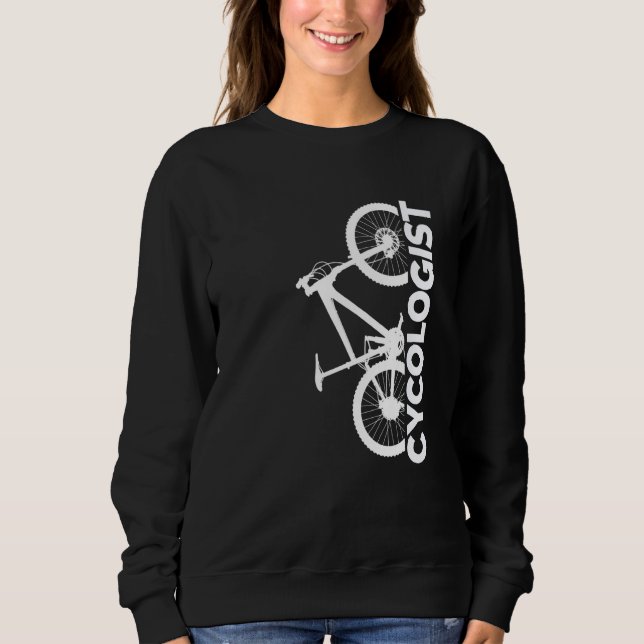 Mountain Biking Cycologist Vertical Graphic Sweatshirt (Front)