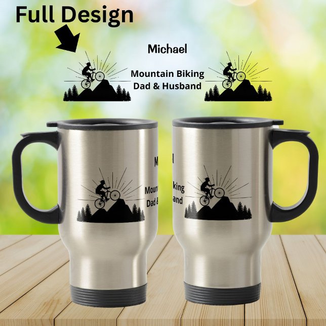 Mountain Biking Dad And Husband Travel Mug (Creator Uploaded)