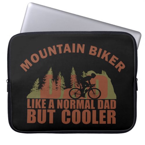 Mountain biking dad laptop sleeve