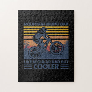 mountain biking dad like a regular dad but cooler jigsaw puzzle