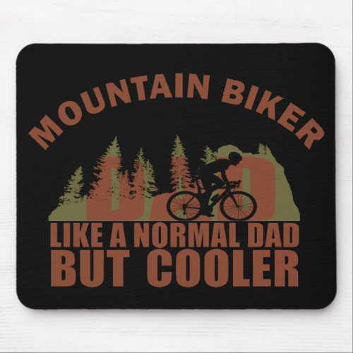 Mountain biking dad mouse pad