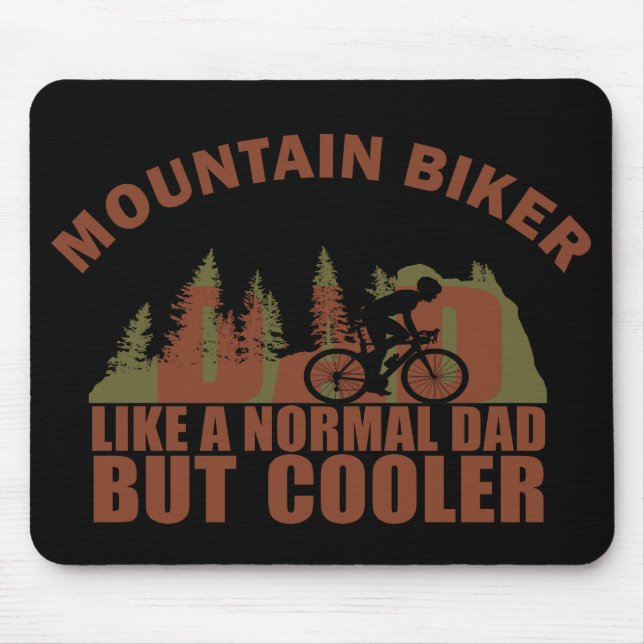 Mountain biking dad mouse pad (Front)