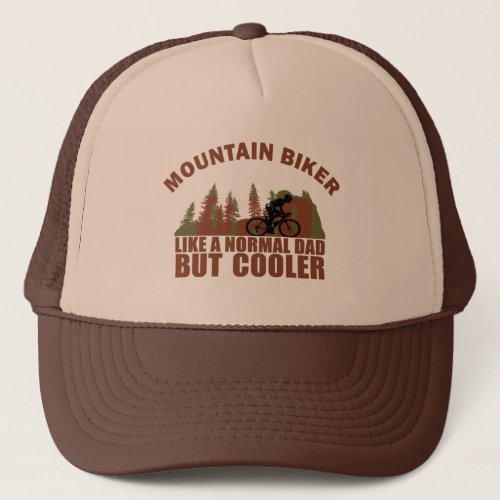 Mountain biking dad vintage trucker hat