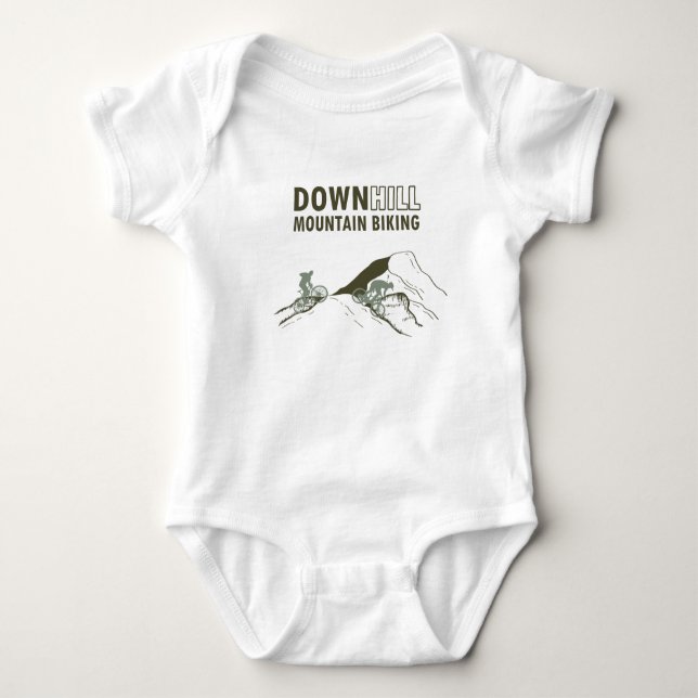 Mountain biking Downhill Baby Bodysuit (Front)