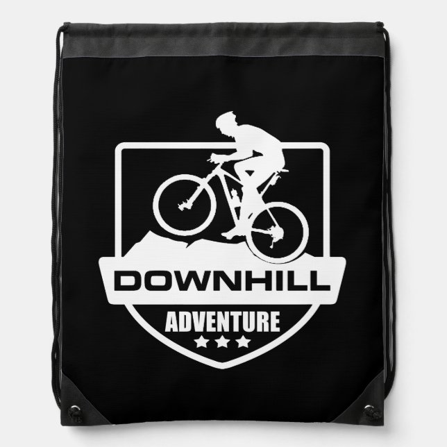 Mountain biking Downhill Drawstring Bag (Front)