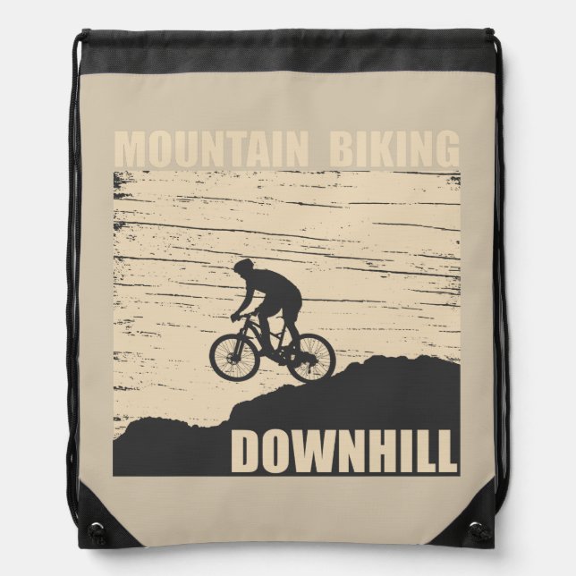 Mountain biking Downhill Drawstring Bag (Front)