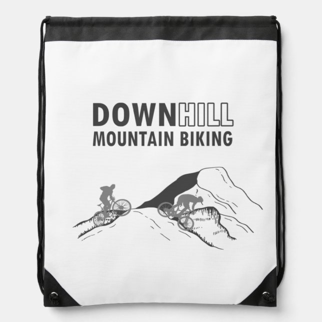 Mountain biking Downhill Drawstring Bag (Front)