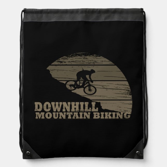 Mountain biking Downhill Drawstring Bag (Front)