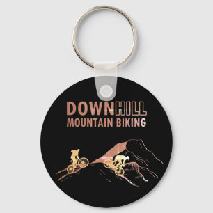 Mountain biking Downhill Keychain