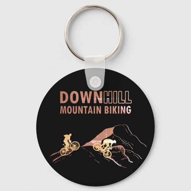 Mountain biking Downhill Keychain (Front)
